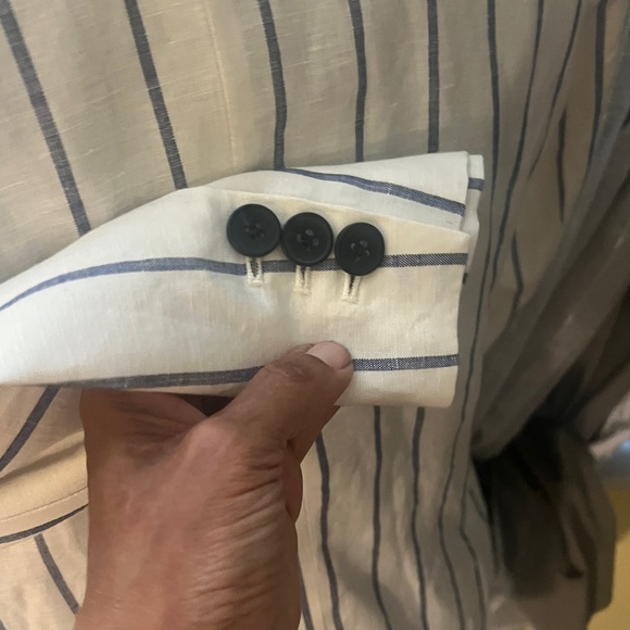 100% Fully Lines Linen Blazers - Picture 10 of 13